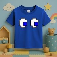 Retro Arcade Game Ghost Eyes Halloween Group Costume Toddler T-Shirt thumb 3