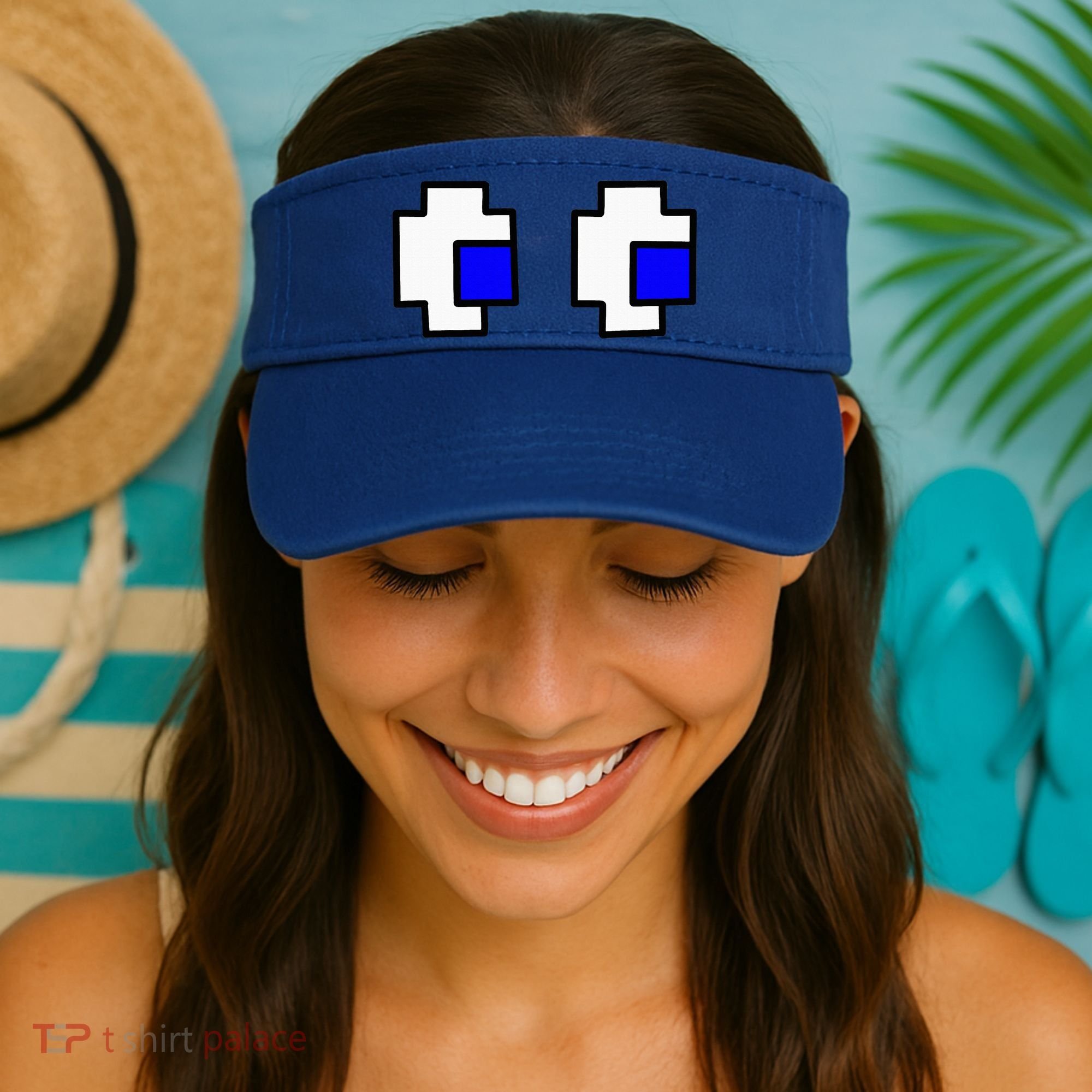 Retro Arcade Game Ghost Eyes Halloween Group Costume Visor