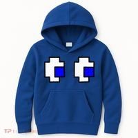Retro Arcade Game Ghost Eyes Halloween Group Costume Kids Hoodie thumb 0