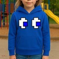 Retro Arcade Game Ghost Eyes Halloween Group Costume Kids Hoodie thumb 3