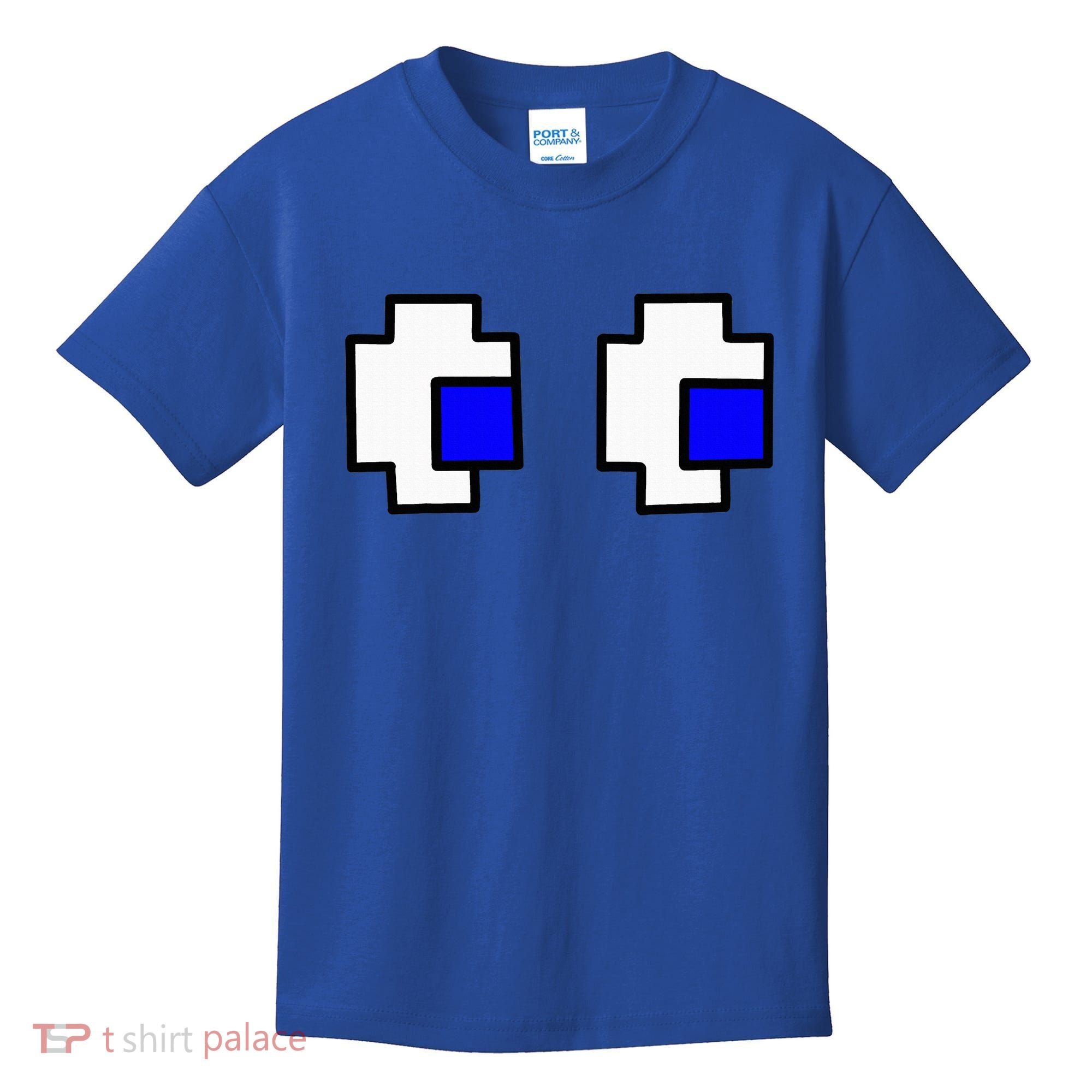 Retro Arcade Game Ghost Eyes Halloween Group Costume Kids T-Shirt