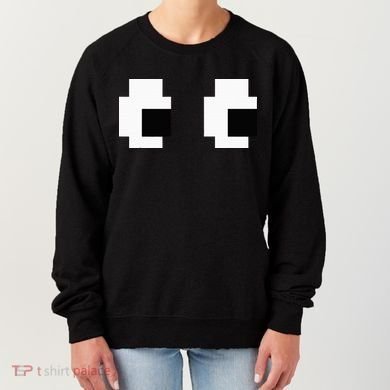 Retro Arcade Game Ghost Eyes Halloween Group Costume Women's Sweatshirt