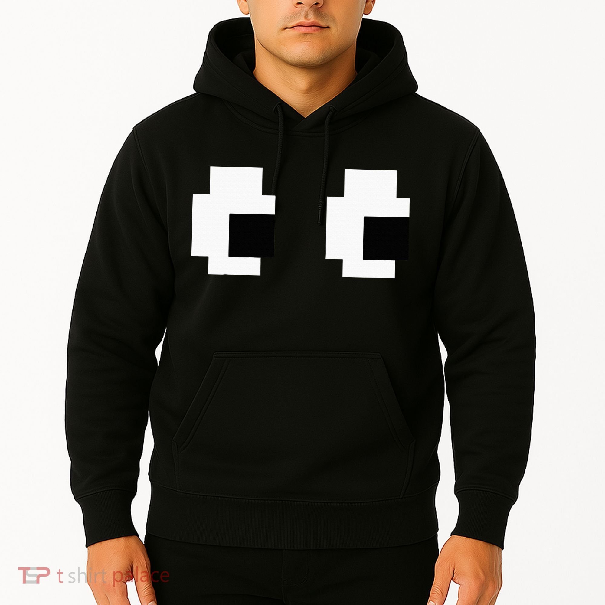 Retro Arcade Game Ghost Eyes Halloween Group Costume Hoodie