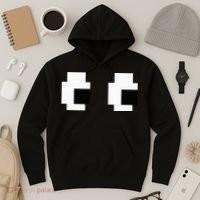 Retro Arcade Game Ghost Eyes Halloween Group Costume Hoodie thumb 3