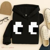 Retro Arcade Game Ghost Eyes Halloween Group Costume Hoodie thumb 4