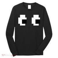 Retro Arcade Game Ghost Eyes Halloween Group Costume Long Sleeve Shirt thumb 0