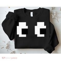 Retro Arcade Game Ghost Eyes Halloween Group Costume Sweatshirt thumb 2