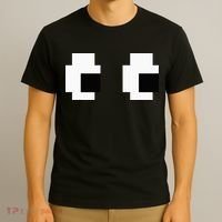 Retro Arcade Game Ghost Eyes Halloween Group Costume T-Shirt thumb 3