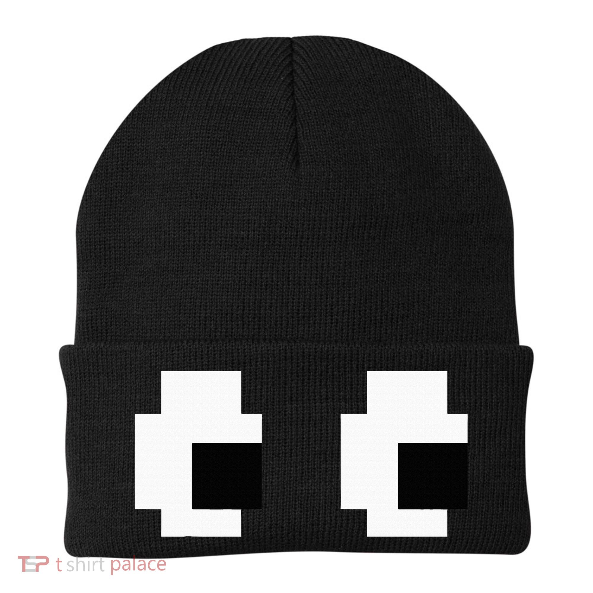 Retro Arcade Game Ghost Eyes Halloween Group Costume Beanie