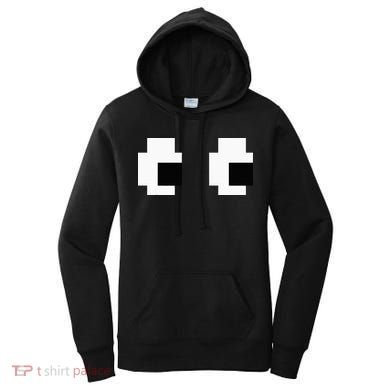 Retro Arcade Game Ghost Eyes Halloween Group Costume Women's Hoodie