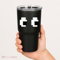 Retro Arcade Game Ghost Eyes Halloween Group Costume Tumbler thumb 2