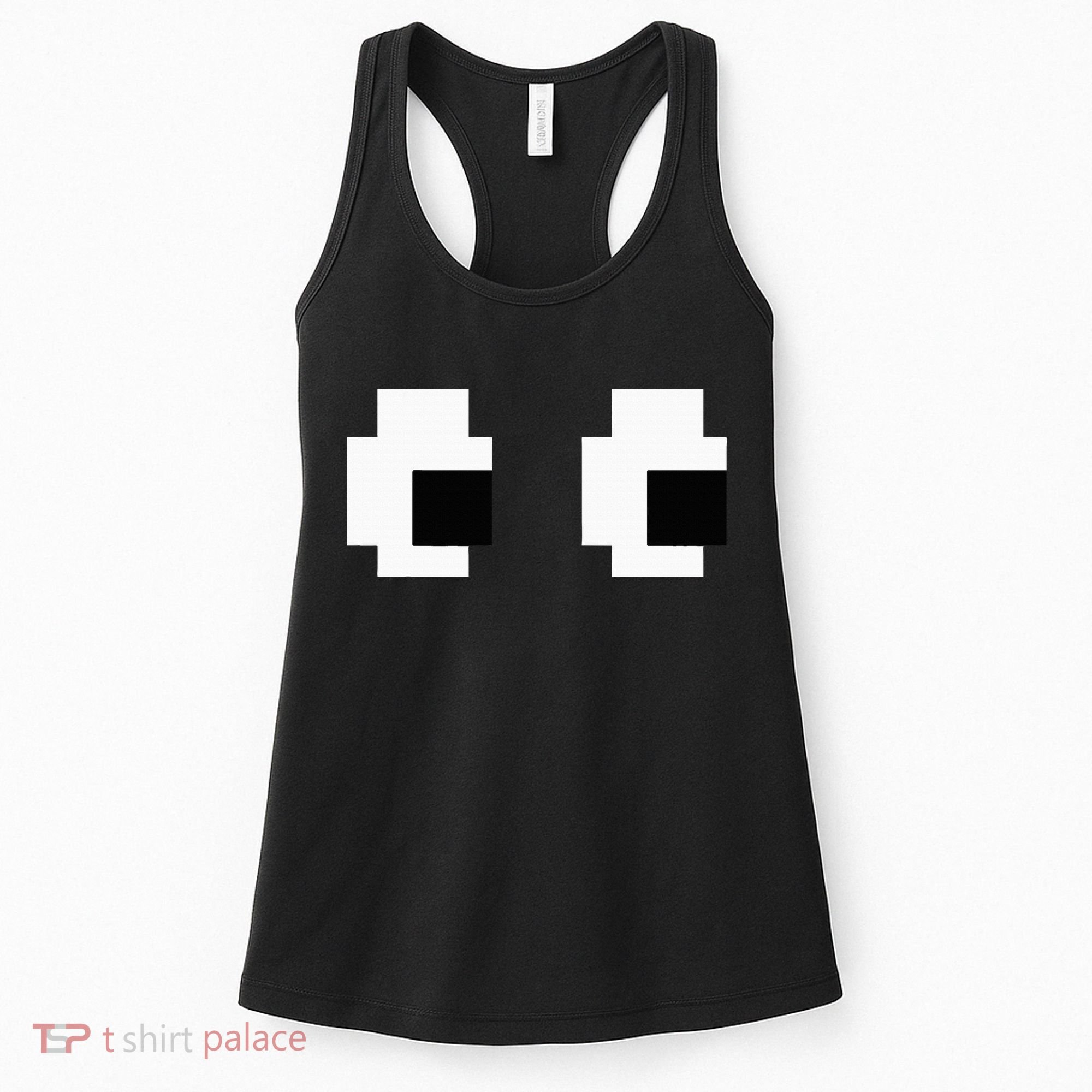Retro Arcade Game Ghost Eyes Halloween Group Costume Women's Tank Top