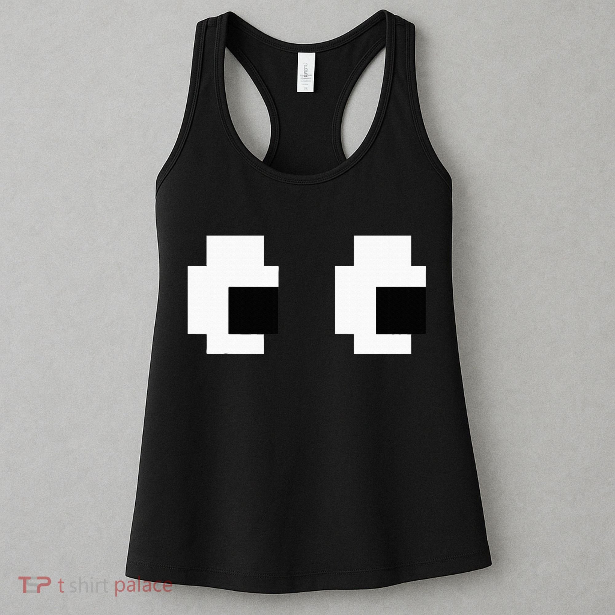 Retro Arcade Game Ghost Eyes Halloween Group Costume Women's Tank Top