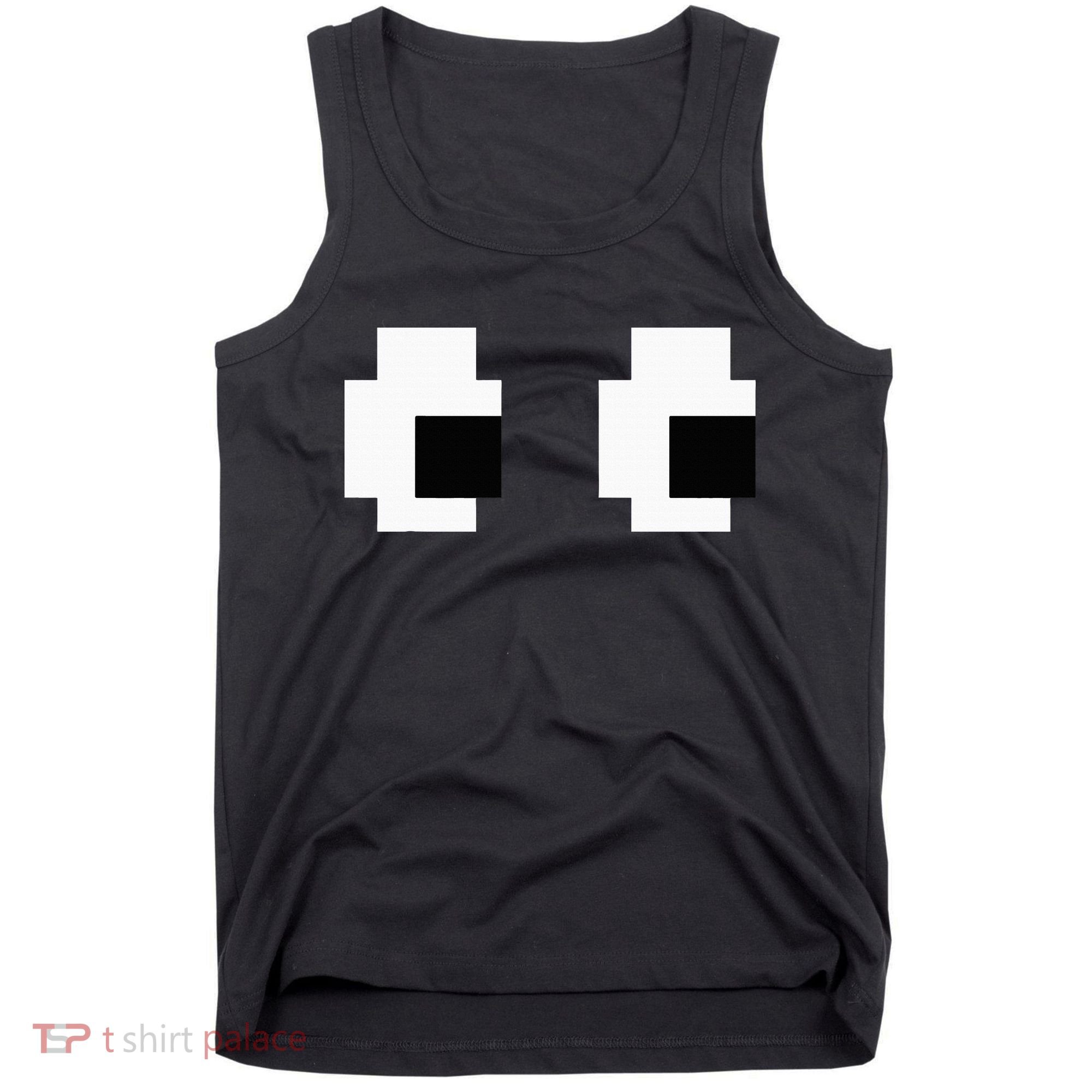 Retro Arcade Game Ghost Eyes Halloween Group Costume Tank Top