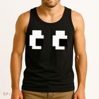 Retro Arcade Game Ghost Eyes Halloween Group Costume Tank Top thumb 3