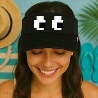Retro Arcade Game Ghost Eyes Halloween Group Costume Visor thumb 2