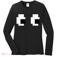 Retro Arcade Game Ghost Eyes Halloween Group Costume Women's Long Sleeve Shirt thumb 0