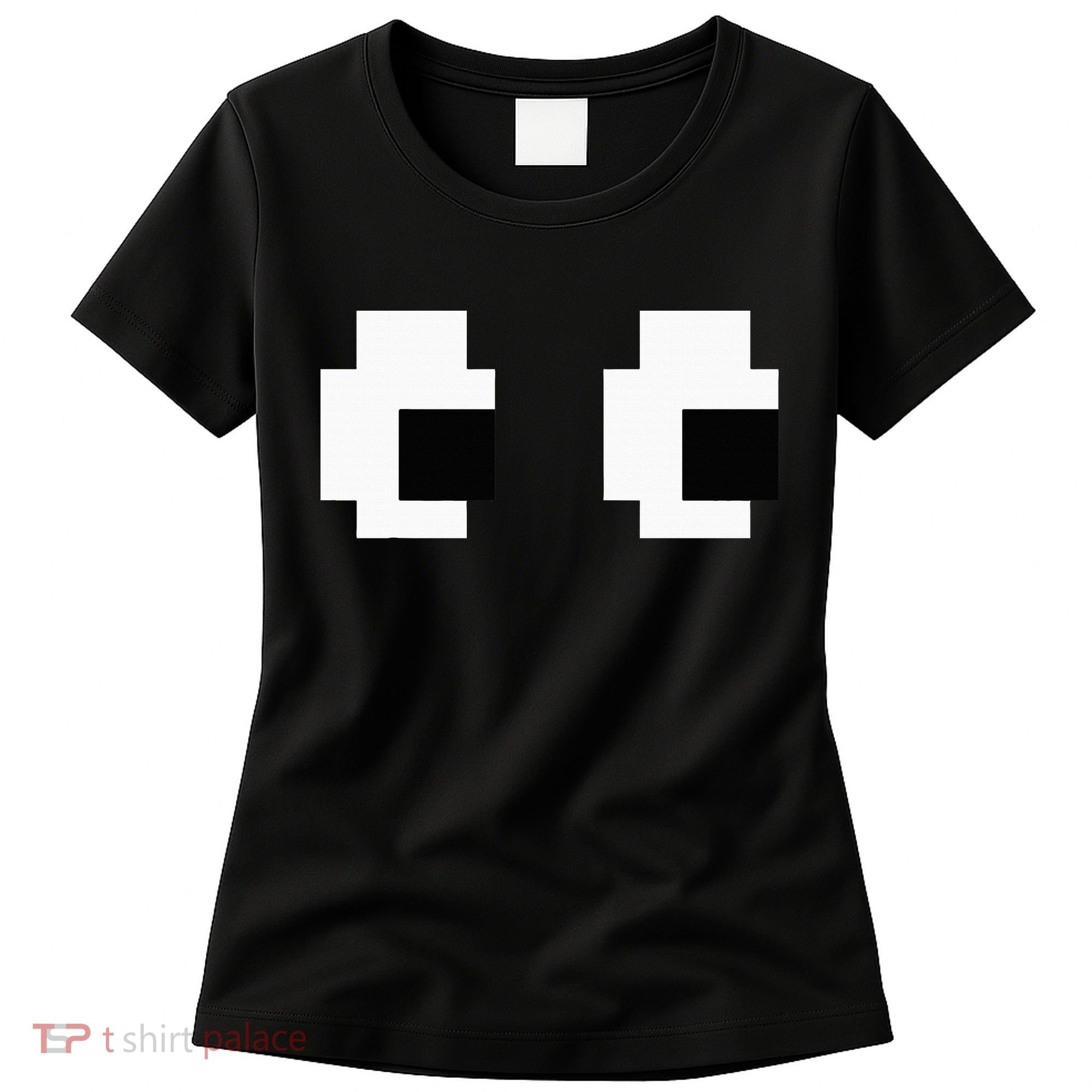 Retro Arcade Game Ghost Eyes Halloween Group Costume Women's T-Shirt