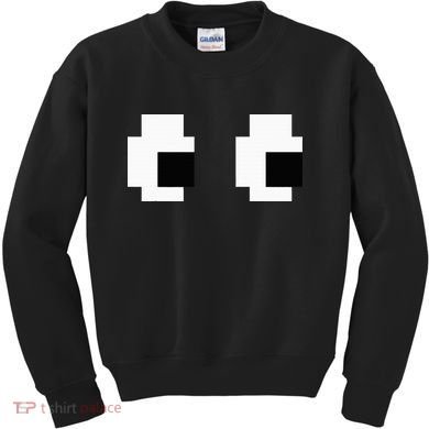 Retro Arcade Game Ghost Eyes Halloween Group Costume Kids Sweatshirt