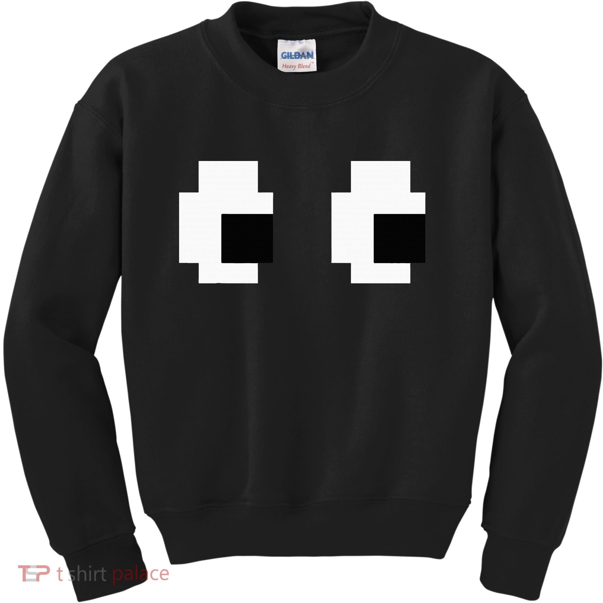 Retro Arcade Game Ghost Eyes Halloween Group Costume Kids Sweatshirt