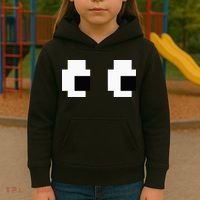 Retro Arcade Game Ghost Eyes Halloween Group Costume Kids Hoodie thumb 3