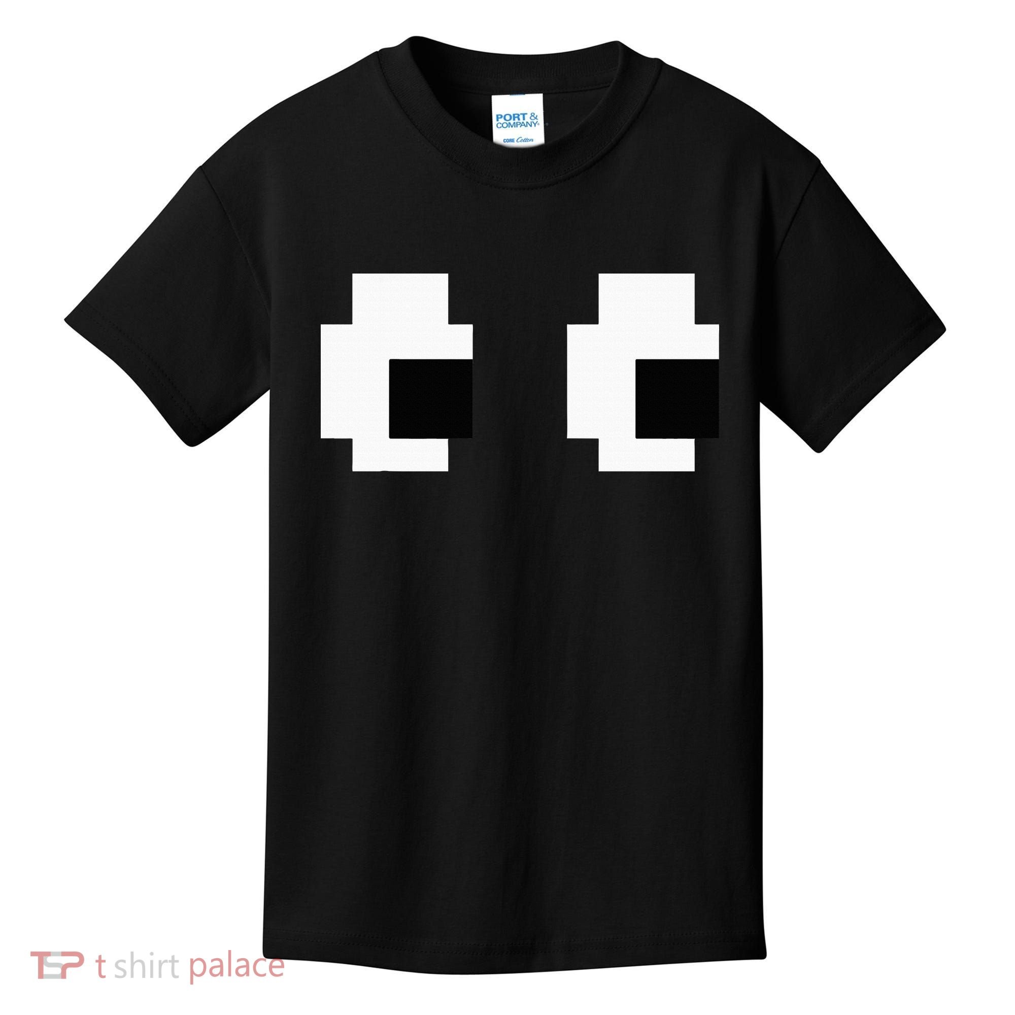 Retro Arcade Game Ghost Eyes Halloween Group Costume Kids T-Shirt