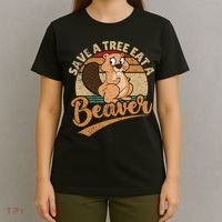 Raunchy Adult Humor Funny Beaver Tree Lover Gag Saying T-Shirt thumb 4