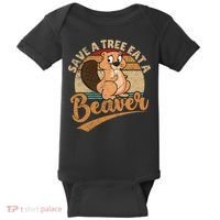 Raunchy Adult Humor Funny Beaver Tree Lover Gag Saying Baby Bodysuit thumb 0