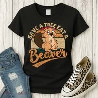 Raunchy Adult Humor Funny Beaver Tree Lover Gag Saying Women's T-Shirt thumb 3