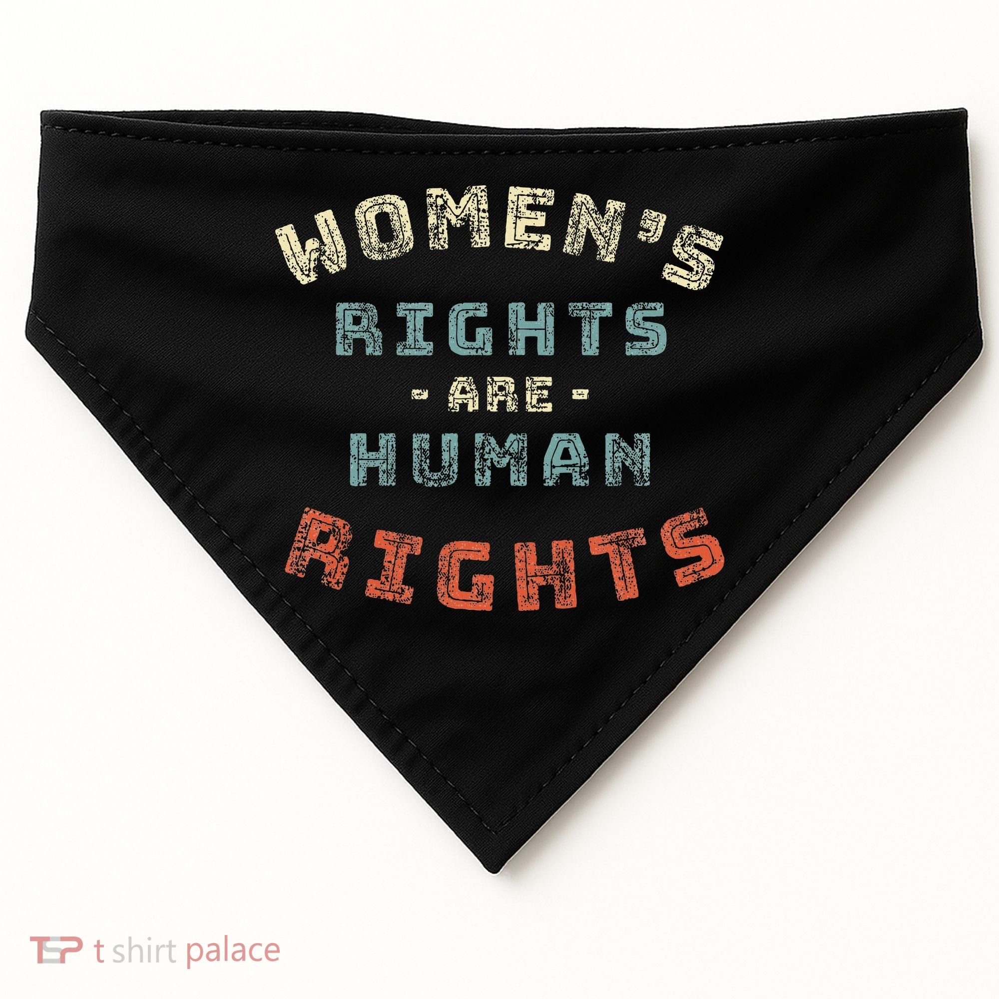 Rights Are Human Rights Feminist USA-Made Doggie Bandana