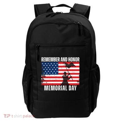 Remember And Honor Memorial Day Usa Flag Backpack