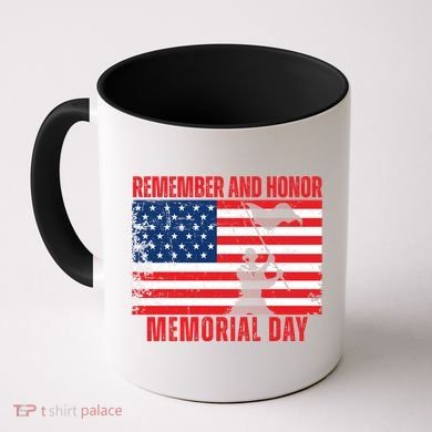 Remember And Honor Memorial Day Usa Flag Coffee Mug