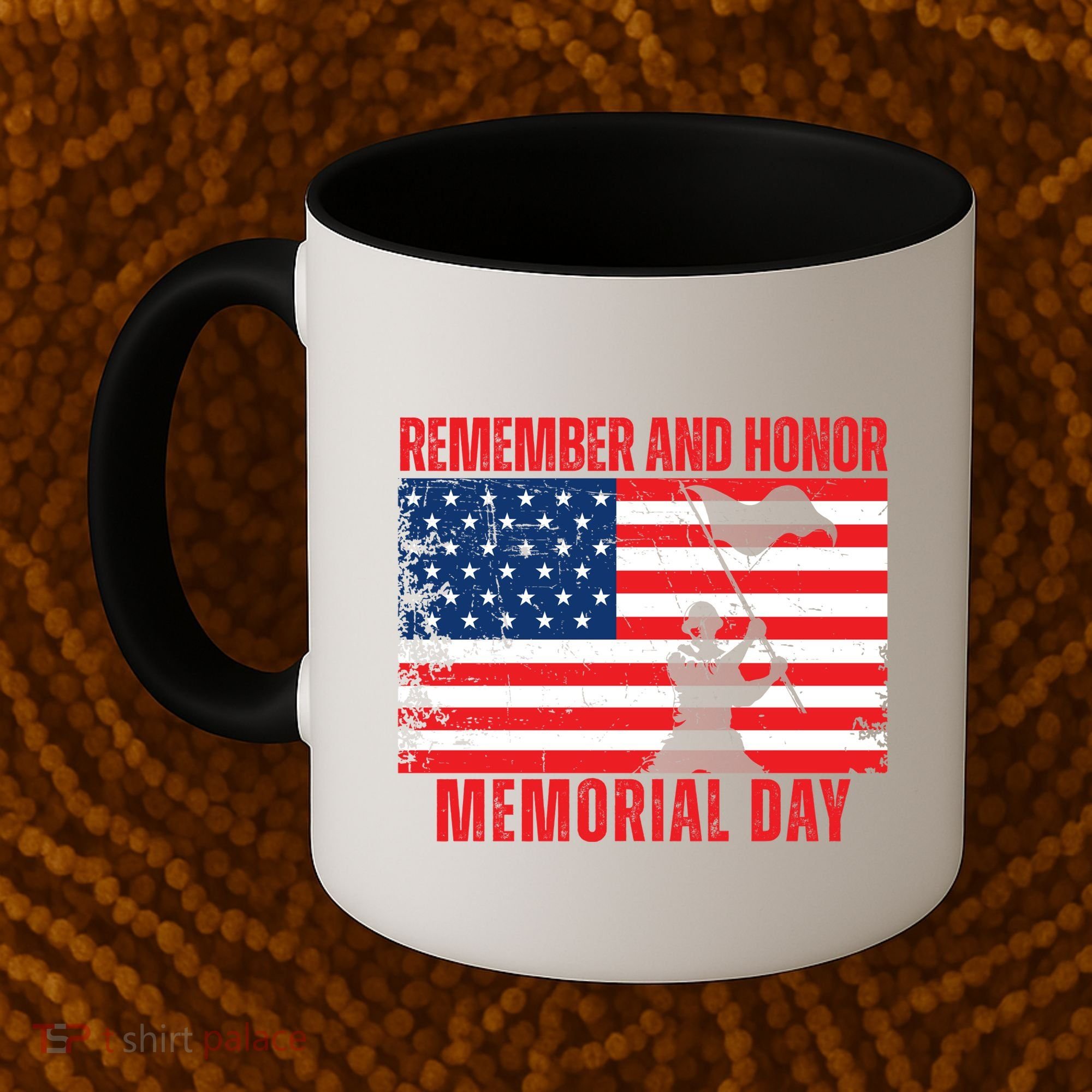 Remember And Honor Memorial Day Usa Flag Coffee Mug