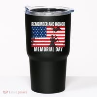 Remember And Honor Memorial Day Usa Flag Tumbler thumb 0