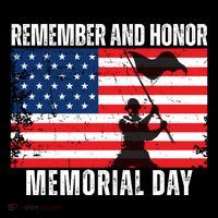 Remember And Honor Memorial Day Usa Flag Ornament thumb 1