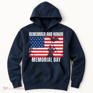 Remember And Honor Memorial Day Usa Flag Hoodie