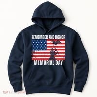 Remember And Honor Memorial Day Usa Flag Hoodie thumb 0