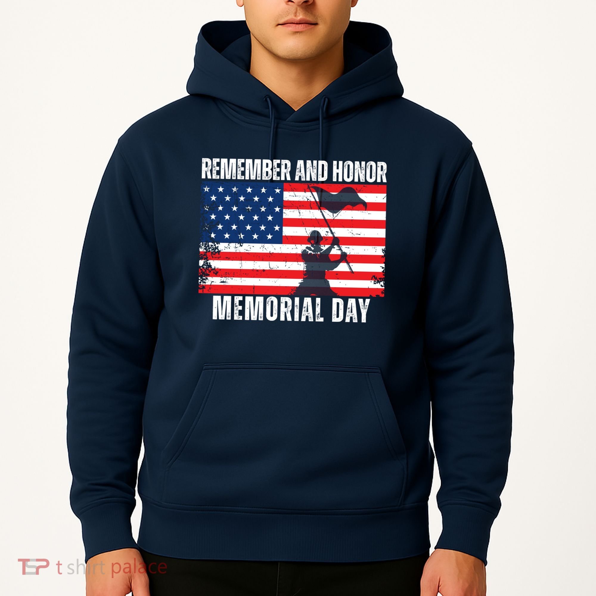 Remember And Honor Memorial Day Usa Flag Hoodie