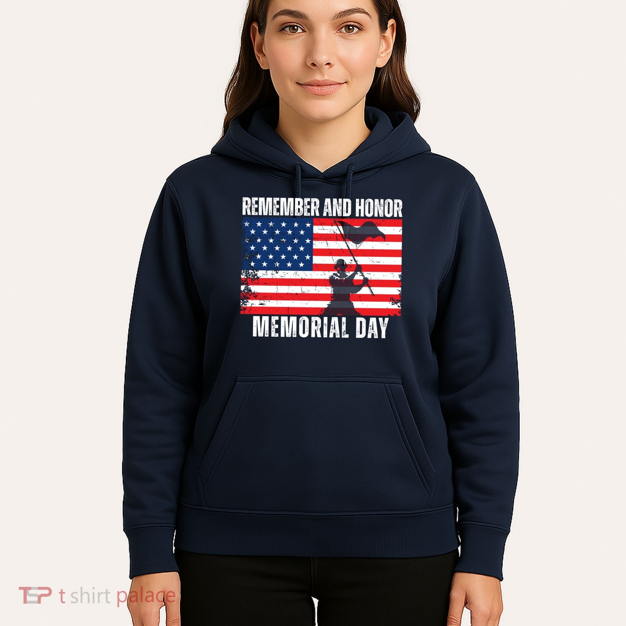 Remember And Honor Memorial Day Usa Flag Hoodie