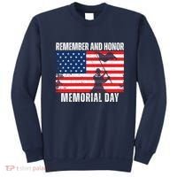 Remember And Honor Memorial Day Usa Flag Sweatshirt thumb 0