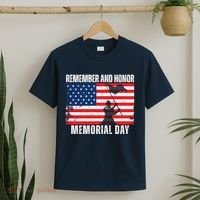 Remember And Honor Memorial Day Usa Flag T-Shirt thumb 2