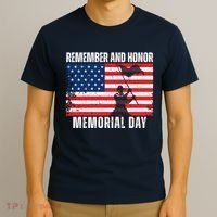 Remember And Honor Memorial Day Usa Flag T-Shirt thumb 3