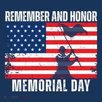 Remember And Honor Memorial Day Usa Flag T-Shirt thumb 7