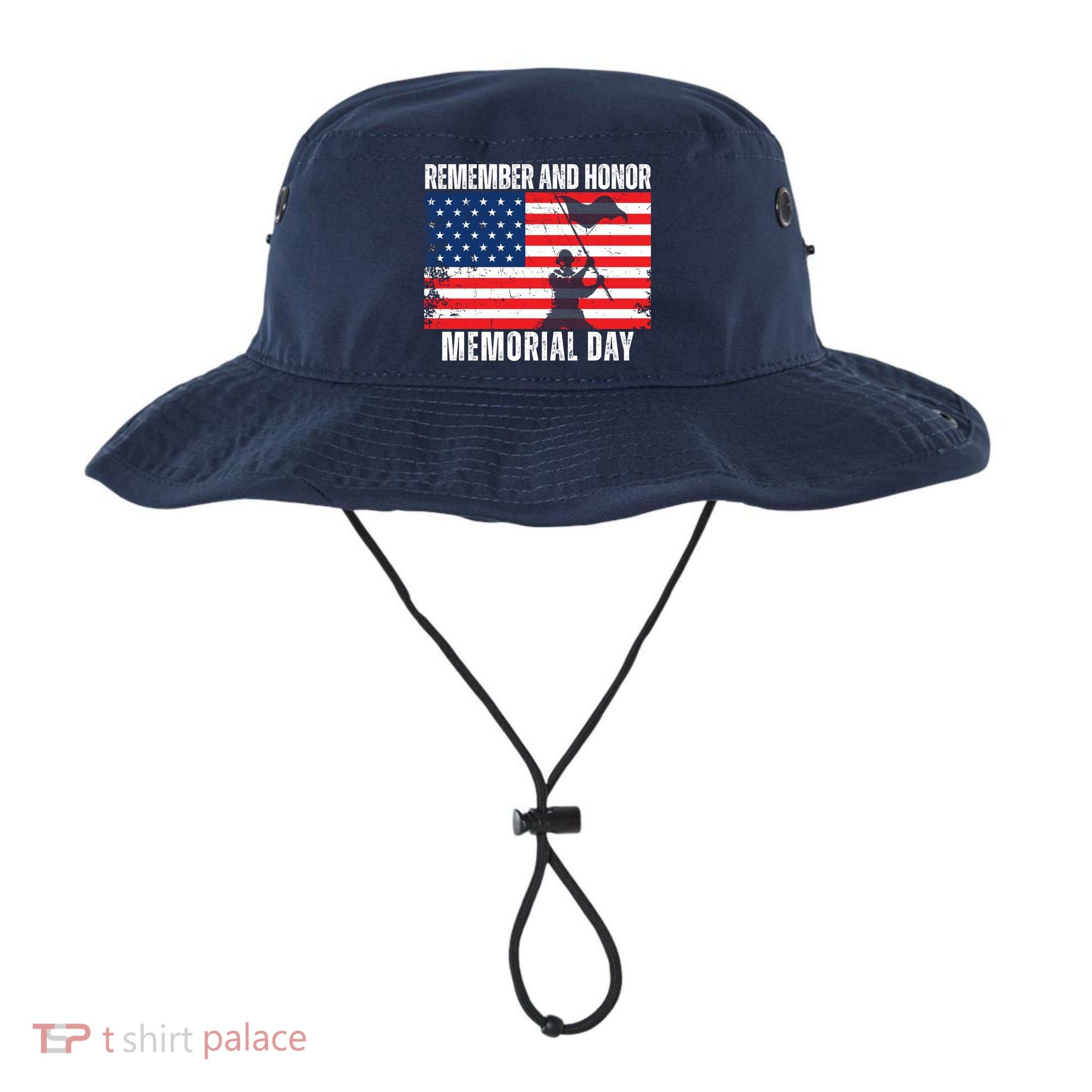Remember And Honor Memorial Day Usa Flag Bucket Hat