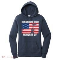 Remember And Honor Memorial Day Usa Flag Women's Hoodie thumb 0
