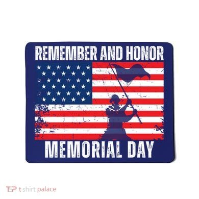 Remember And Honor Memorial Day Usa Flag Mousepad