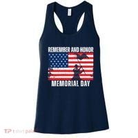 Remember And Honor Memorial Day Usa Flag Women's Tank Top thumb 0