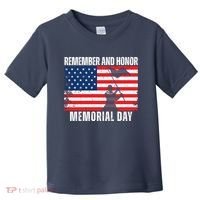 Remember And Honor Memorial Day Usa Flag Toddler T-Shirt thumb 0