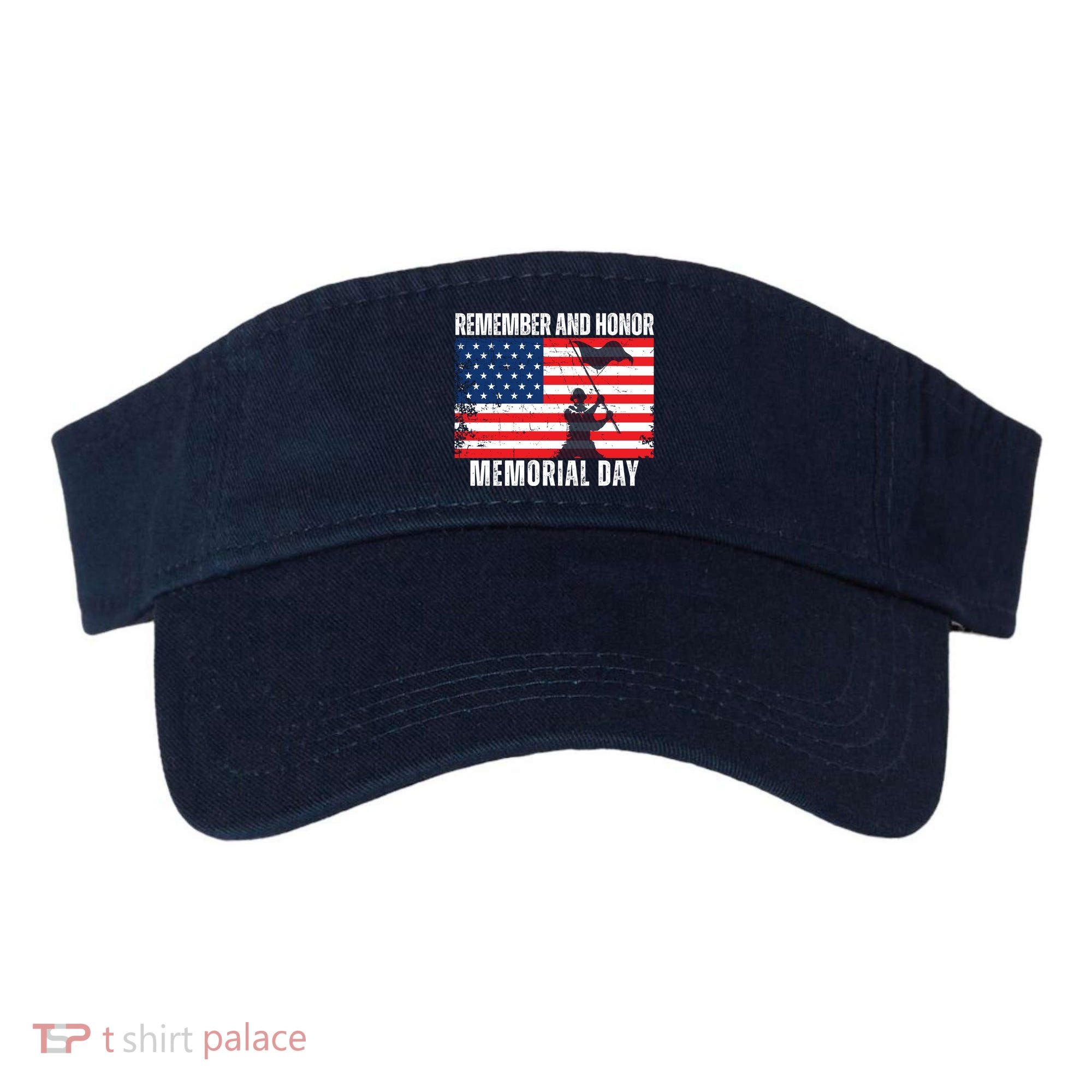 Remember And Honor Memorial Day Usa Flag Visor