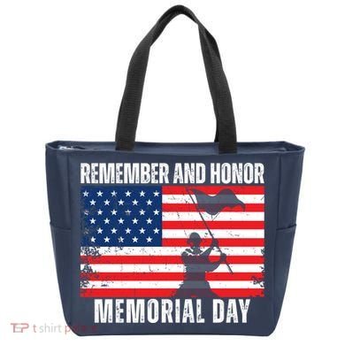 Remember And Honor Memorial Day Usa Flag Tote Bag
